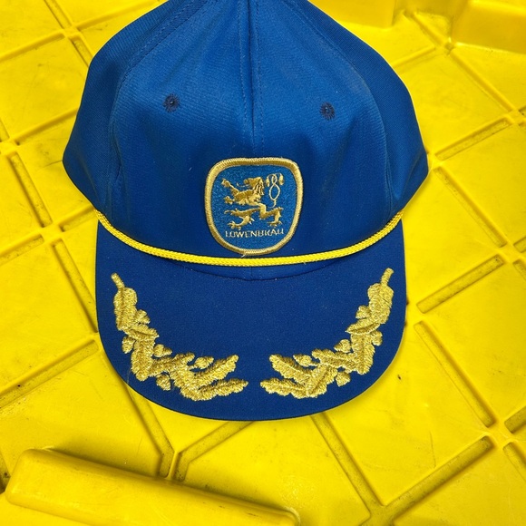 Blue Löwenbräu Cap with Gold Embroidery - Picture 1 of 4
